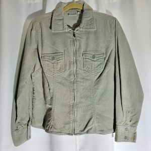 Sonoma Life+Style Corduroy Shirt Jacket in Pale Mossy Green